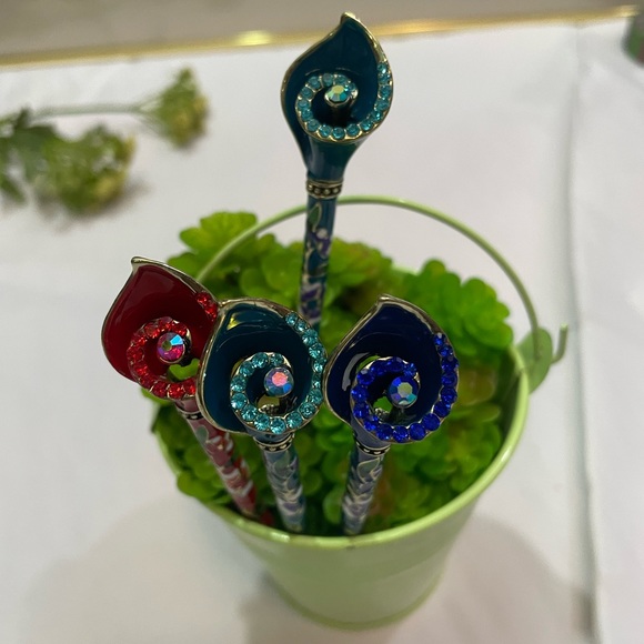 Hair Stick / pin ( Green, Red, Blue) - Picture 10 of 11